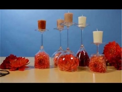 How to Make Inverted Wine Glass Table Centerpieces