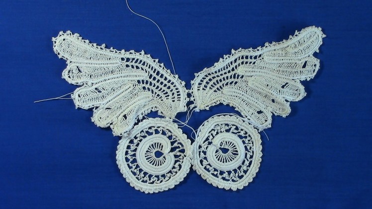 Irish Crochet Lace, Butterfly from Priscilla no 2, part 5 lower wing