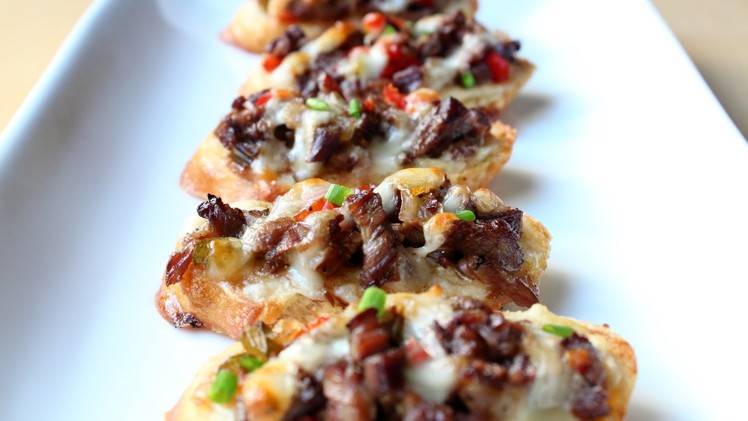 Mini Philly Cheesesteaks Super Bowl Recipe - Yo! Bite-Sized Philly Cheese Steaks!