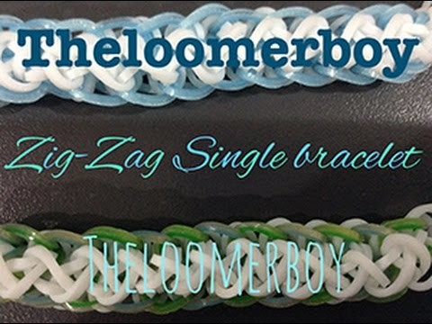 NEW Zig Zag Single Bracelet on the Rainbow Loom || How To