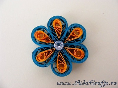 ✿ Quilling - Floare - Tutorial 4 - AidaCrafts