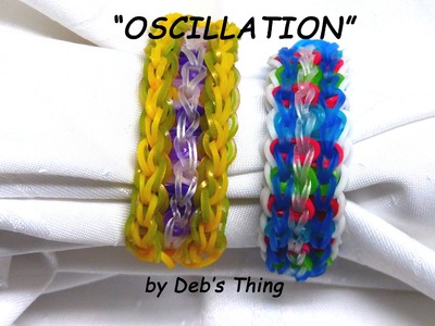 Rainbow Loom Bracelet - Original Design - "OSCILLATION" (ref # 3Phh)