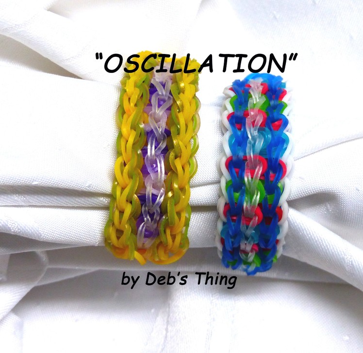 Rainbow Loom Bracelet - Original Design - "OSCILLATION" (ref # 3Phh)