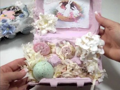 Shabby Chic Easter Egg Boxes & Clip Tutorial