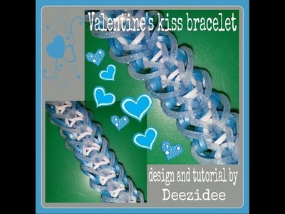 Valentine's kiss Rainbow Loom bracelet (English tutorial)