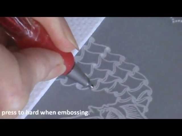 Video Class 3   How to Emboss a Stamped Image Seahorse Card