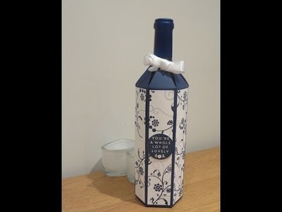 Wine Bottle Gift Box Tutorial - Full size wine bottle bag