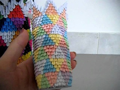 3D Origami Colourful Vases