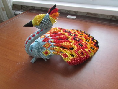 3D Origami Large Peacock Tutorial