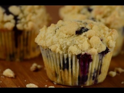 Blueberry Streusel Muffins Recipe Demonstration - Joyofbaking.com