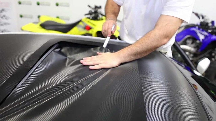 Carbon Fiber Vinyl Roof Wrap installation by metrorestyling.com using 3m 1080 install help video