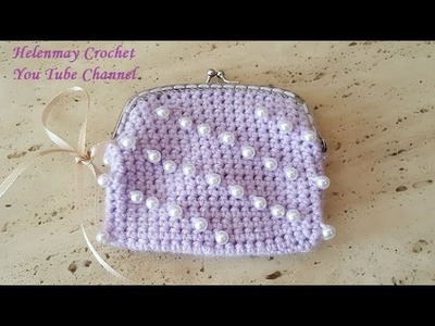 Crochet Quick and Easy Beautiful Pearl Coin Purse DIY Tutorial