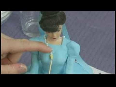 Decorating a Princess Doll Cake : Decorating a Princess Cake with Icing Dots