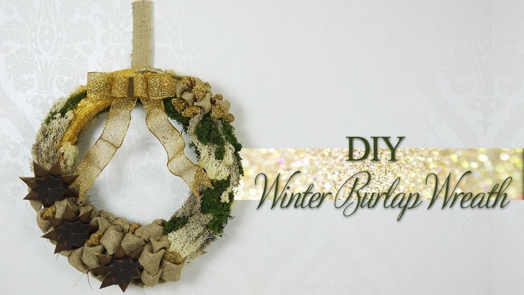 DIY Beautiful Moss & Burlap Wreath {Decorating For Christmas} | Nekkoart
