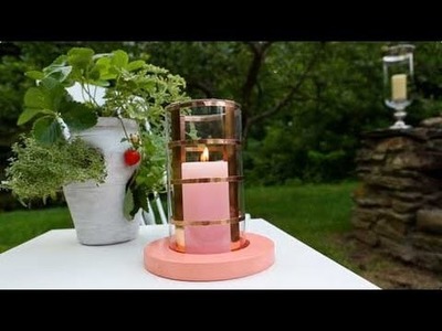 DIY Candle Holders with Copper Accents