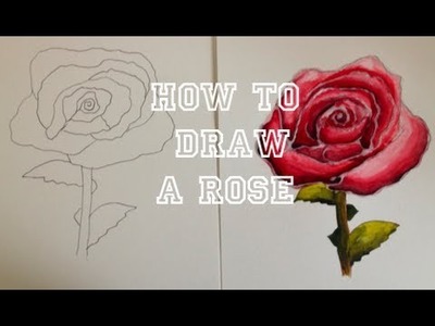 DIY: Drawing A Rose ♡ Theeasydiy #Crafty