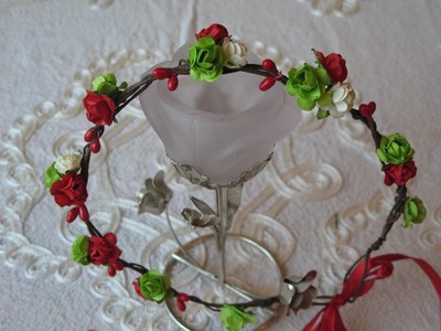 DIY Flower Crown. Wreath for hair. Cute Flower Head Wreath Tutorial