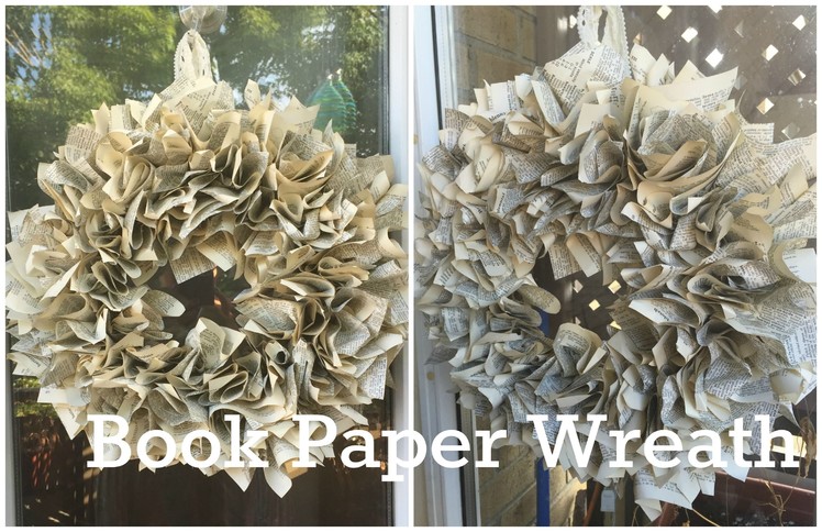 DIY: Scrunched Book Paper Wreath ♡ {Wreaths} ♡ Jessica Joaquin