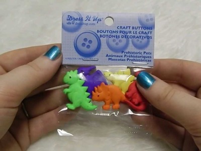 Dress It Up Craft Buttons Product Review - Prehistoric Pets - [www.gingercande.com]