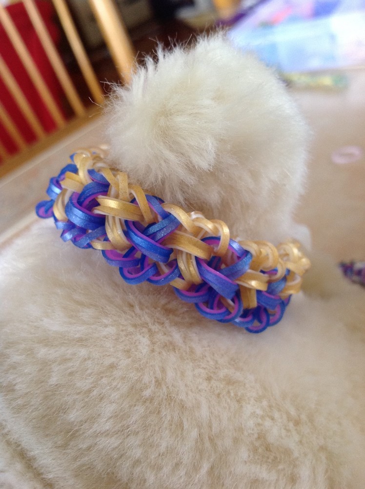 Even Weavin' bracelet tutorial (hook only) rainbow loom bands