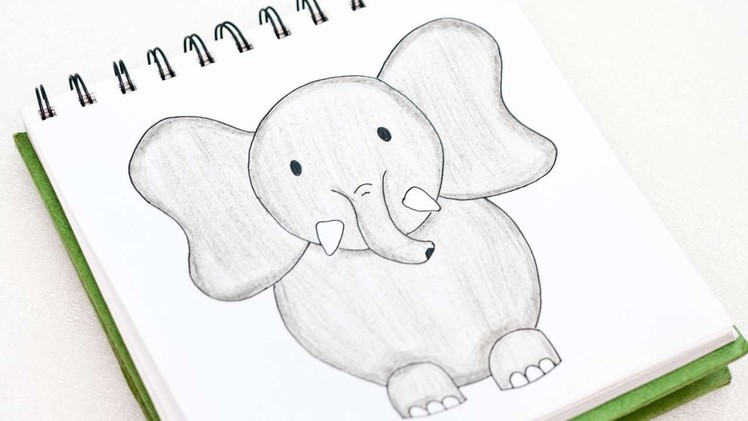 How To Easily Draw A Cute Cartoon Elephant - DIY Crafts Tutorial - Guidecentral
