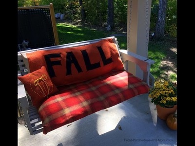 How to Make a Lettered Porch Swing Cushion for Fall