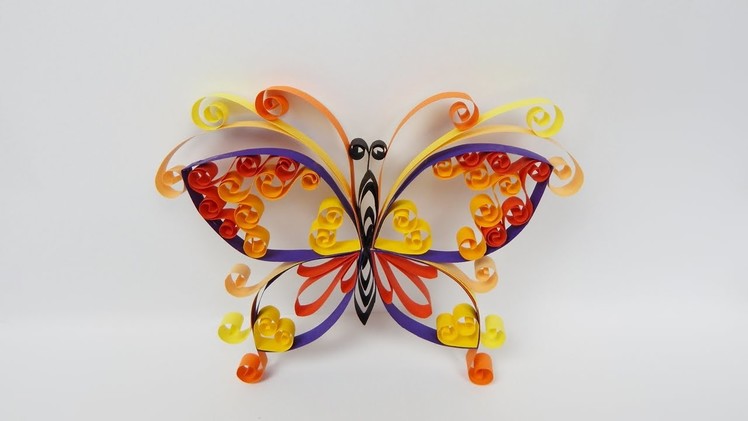 How to make a quilling butterfly DIY (tutorial + free pattern)