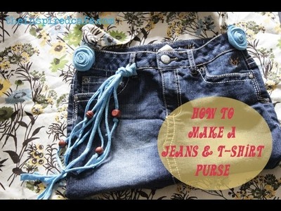 How to Make Cute Unique  Jeans and T-Shirt Bag