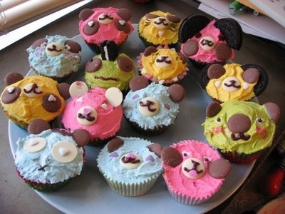 Mega cute RAINBOW Cupcakes! :O