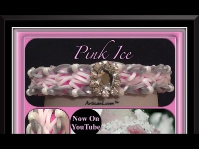 Rainbow Loom Band Pink Ice Bracelet Tutorial.How To