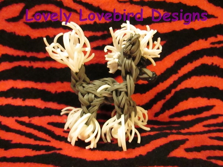 Rainbow Loom Chinese Crested Dog or Puppy 3-D Charm.
