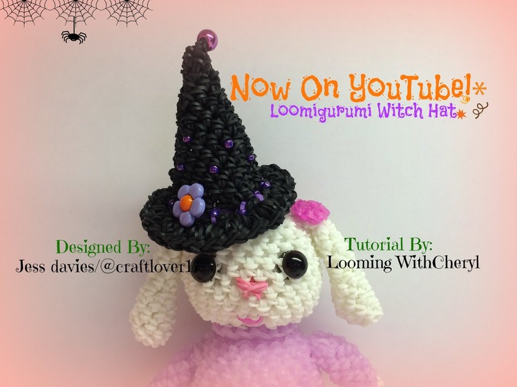 Rainbow Loom Witch hat - Loomigurumi. Amigurumi - looming WithCheryl
