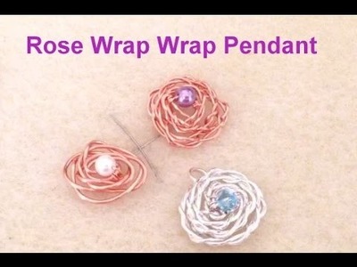 Rose Wire Wrap Pendant