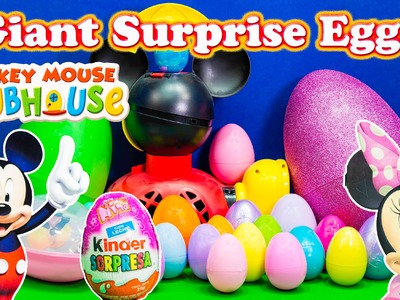 SURPRISE EGGS Disney Giant Disney Mickey Mouse Clubhpuse Surprise Eggs a Disney Surprise Egg Video