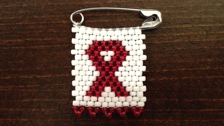 AIDS Awareness Ribbon - Beaded Pin Tutorial