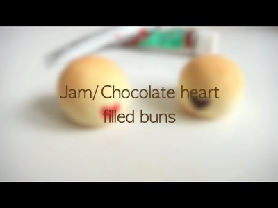 Air dry clay tutorial - Heart shape filled buns