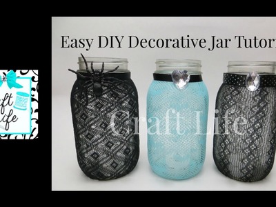 Craft Life ~ Easy DIY Decorative Jar Tutorial ~ Fun Room Decor