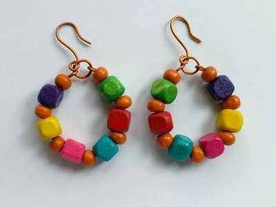 Create Cool Wire and Wooden Bead Earrings - DIY Style - Guidecentral