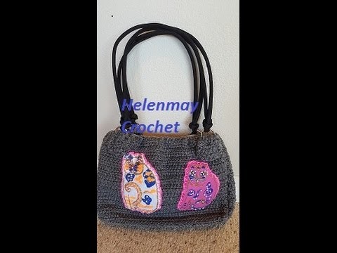 Crochet Zipper Bag Purse with Lining DIY Tutorial