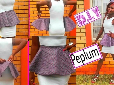 Detachable.removable peplum belt (african print) DIY sewing tutorial