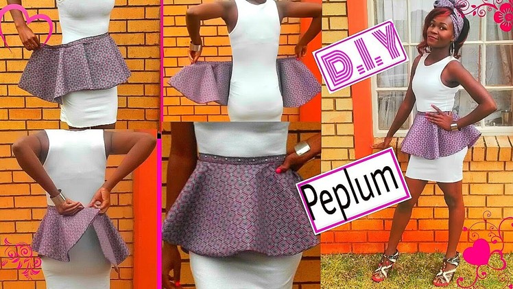 Detachable.removable peplum belt (african print) DIY sewing tutorial