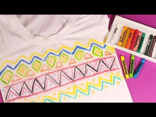 DIY Aztec Print Shirt using Fabric Crayon