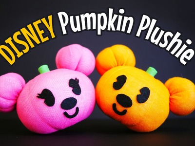 DIY Disney Mickey Pumpkin Sock Plushie for Halloween! FREE PATTERN