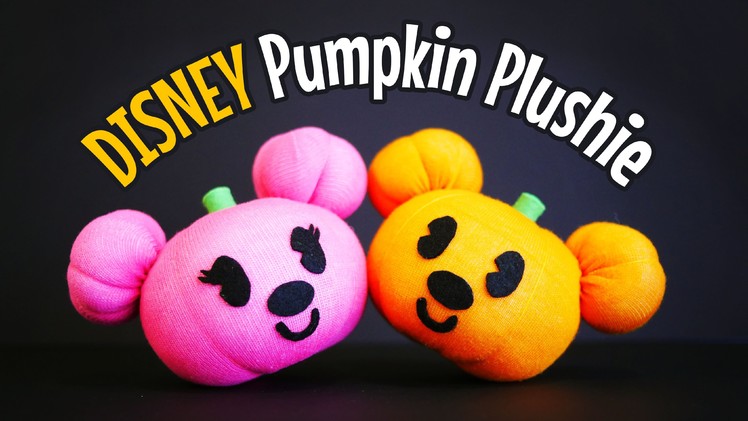 DIY Disney Mickey Pumpkin Sock Plushie for Halloween! FREE PATTERN