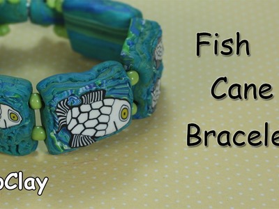 DIY: How to make a Fish cane bracelet - Polymer clay tutorial