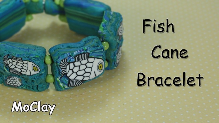 DIY: How to make a Fish cane bracelet - Polymer clay tutorial
