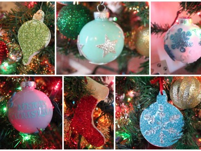 DIY ornaments! Glitter Ornaments, and Paint Filled Ornaments #CraftyChristmas Video 4