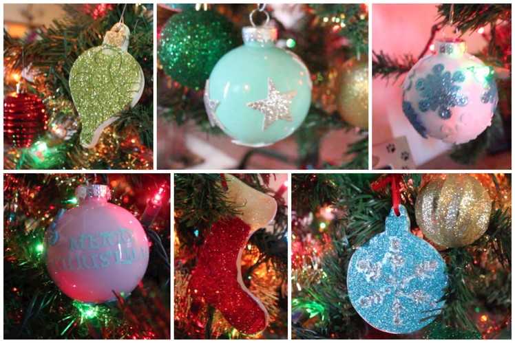 DIY ornaments! Glitter Ornaments, and Paint Filled Ornaments #CraftyChristmas Video 4