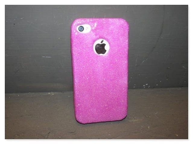 DIY Pink Glitter Cell Phone Case   Dollar Store Makeover How To