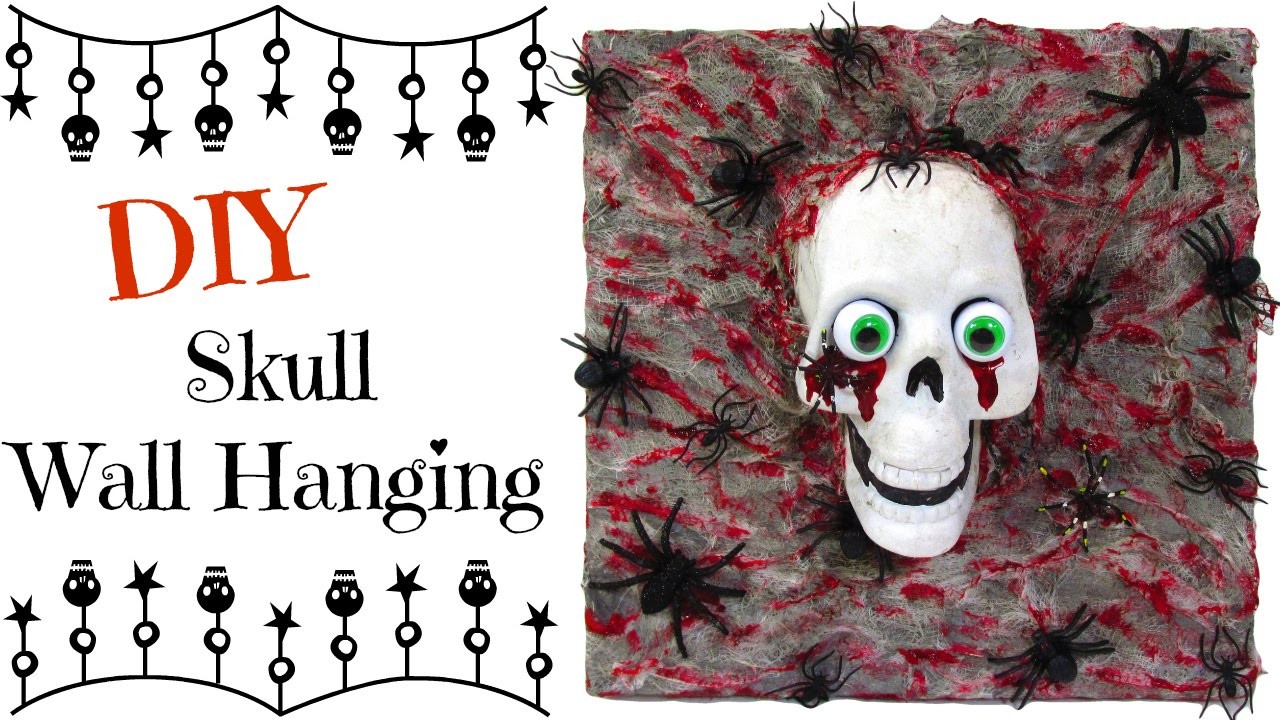 Dollar Store Skull Wall Hanging DIY ~Craft Klatch Halloween Series